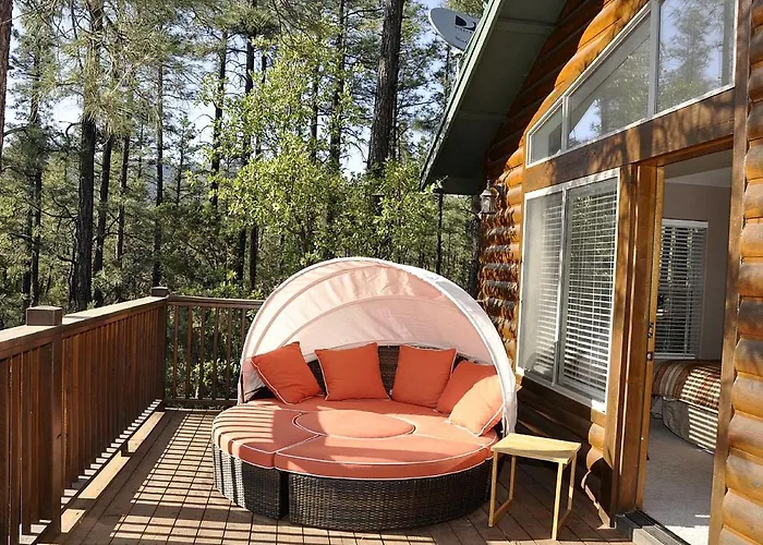 Spacious Woodland Log With Mogollon Rim Views In Payson, Arizona Payson